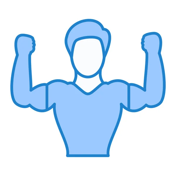 Fitness Oefening Icoon Schets Illustratie Van Spiervector Pictogrammen Voor Web — Stockvector