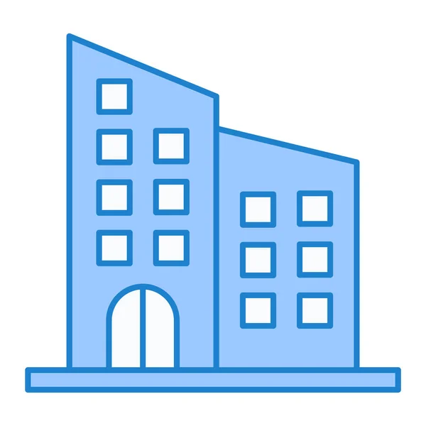 Edificio Icono Web Ilustración Simple — Vector de stock