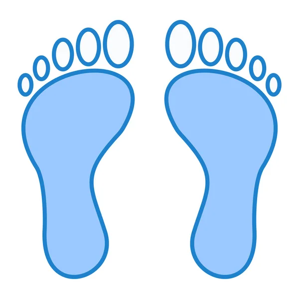 Ikona Footprintów Izolowana Białym Tle — Wektor stockowy