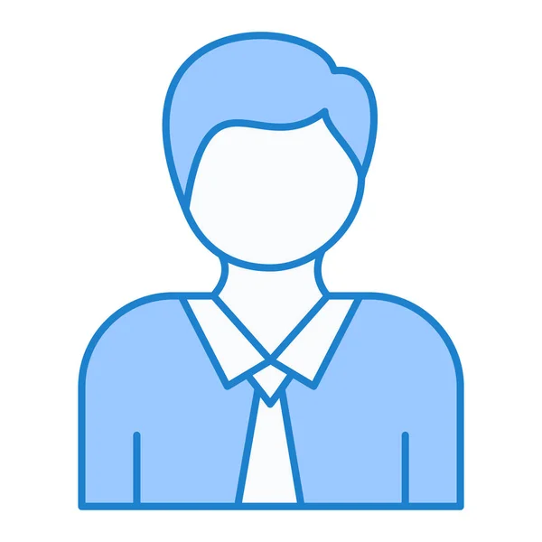 Ícone Avatar Empresário Esboço Ilustração Vetor Pessoa Masculina Isolado Fundo — Vetor de Stock