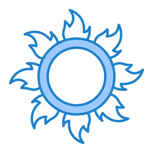 太陽のアイコンベクトル 細い線の記号 独立した輪郭シンボルイラスト — ストックベクタ