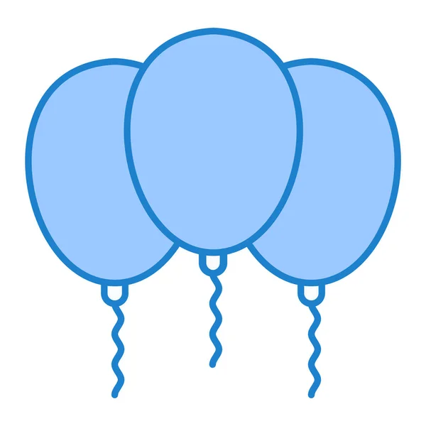 Balloons Celebration Icon White Background Design Vector Illustration — стоковый вектор