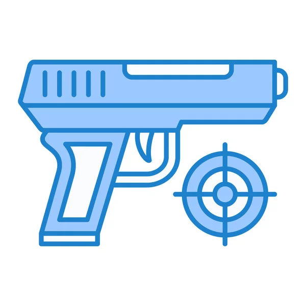 Gun Icon Vector Thin Line Sign Isolated Contour Symbol Illustration — Stock Vector