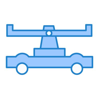 Bir araba simgesinin vektör illüstrasyonu