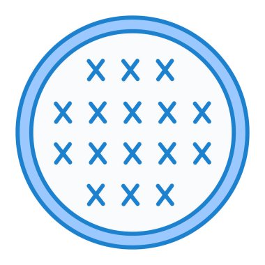 Beyaz arkaplanda izole edilmiş bir oyun simgesinin mavi çizgi çizimi. vektör illüstrasyonu