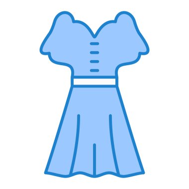 Kıyafet ikonu. Web için kıyafet vektör sembolünün basit bir illüstrasyonu