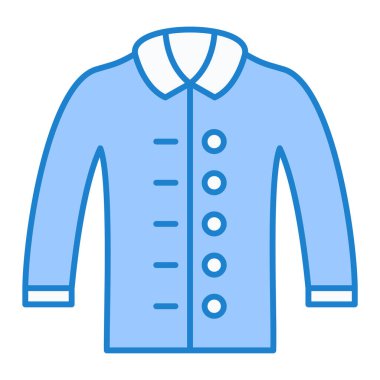 Mavi ceket simgesinin vektör illüstrasyonu