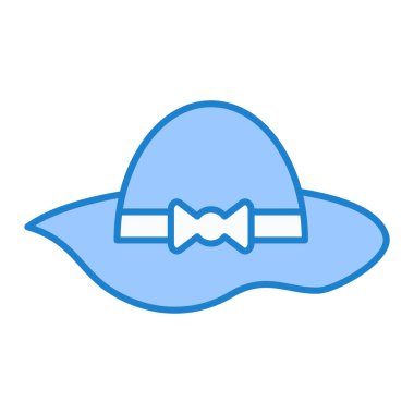 Şapka ikonu. Web için plaj vektör simgelerinin özet çizimi