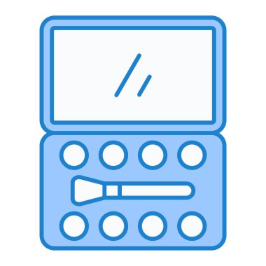 Makyaj. Web simgesi basit illüstrasyon