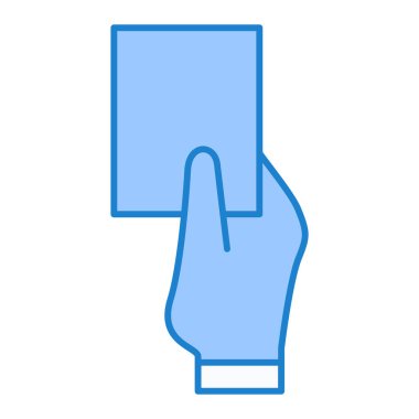 Parmak ikonu olan bir eldiveni tutan el. izole ve düz illüstrasyon