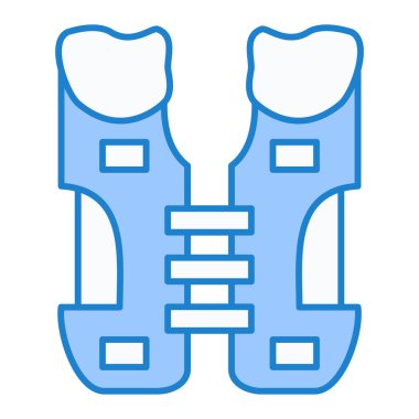 Dalış yeleği ikonu. Web için kayak vektörü simgelerinin özet çizimi