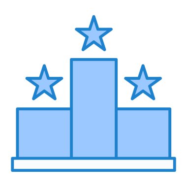 Podyum. Web simgesi basit illüstrasyon