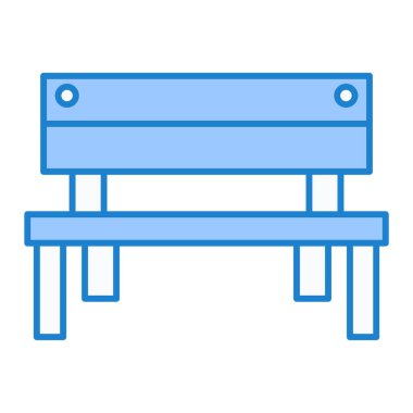 Yedek kulübesinde. Web için ahşap sandalye vektör simgelerinin özet çizimi