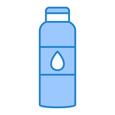 Su şişesi ikonu. Web için soda kavanozu vektör simgelerinin özet çizimi