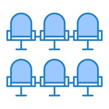 Ofis sandalyesi simgesinin vektör illüstrasyonu