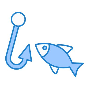 balık kancası ikon vektör çizimi tasarımı