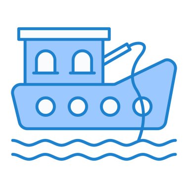 Gemi simgesi vektör illüstrasyonu