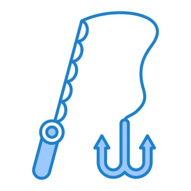 balık kancası ikon vektör çizimi tasarımı