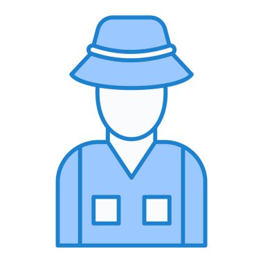 Şapka ikonu vektör illüstrasyon tasarımlı çiftçi