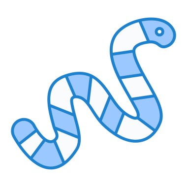 Çizgi film yılan simgesinin vektör çizimi