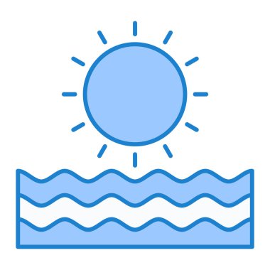 Su. Web simgesi basit illüstrasyon