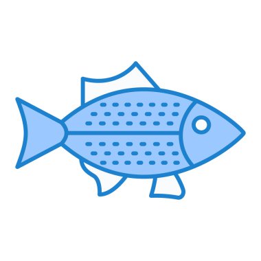 balık simgesi vektör illüstrasyonu