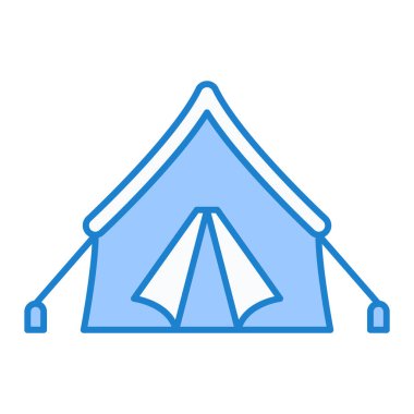 kamp çadır simgesi. vektör çizim