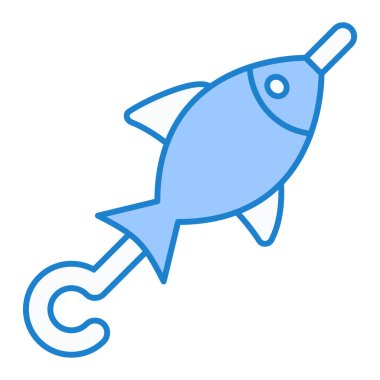 Balık. Web simgesi basit illüstrasyon