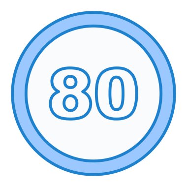 sıfır numaralı simge. vektör illüstrasyonu