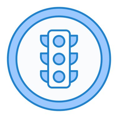 Trafik ışığı simgesi, vektör illüstrasyonu