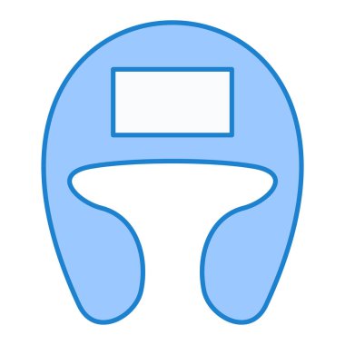 Moda tarzında mavi ve beyaz ikonun vektör illüstrasyonu