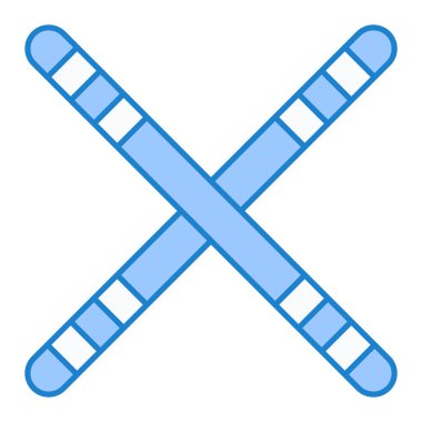 beysbol sopası düz tasarım vektör çizimi