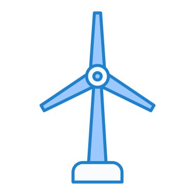 Rüzgar türbini ikonu. vektör illüstrasyonu