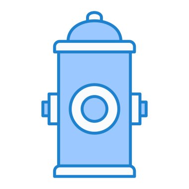 Yangın musluğu simgesi. Web için gaz söndürücü vektör simgelerinin özet çizimi