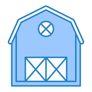 Ahır. Web simgesi basit illüstrasyon