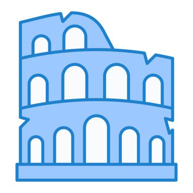 Bir bina simgesinin vektör illüstrasyonu