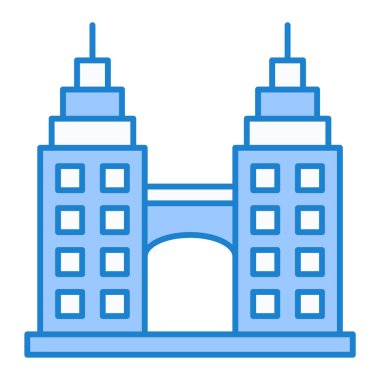 Bina. Web simgesi basit illüstrasyon