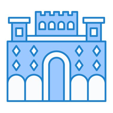 Bina. Web simgesi basit illüstrasyon