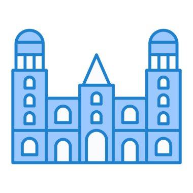 Bina. Web simgesi basit illüstrasyon