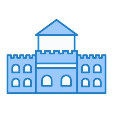 Şato. Web simgesi basit illüstrasyon