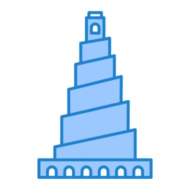 Bir bina simgesinin vektör illüstrasyonu