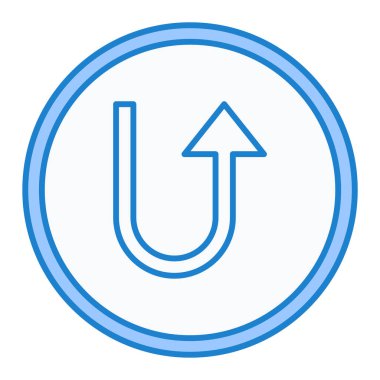 Mavi ok simgesinin vektör illüstrasyonu