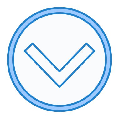 Okun mavi ve beyaz simgesinin vektör illüstrasyonu