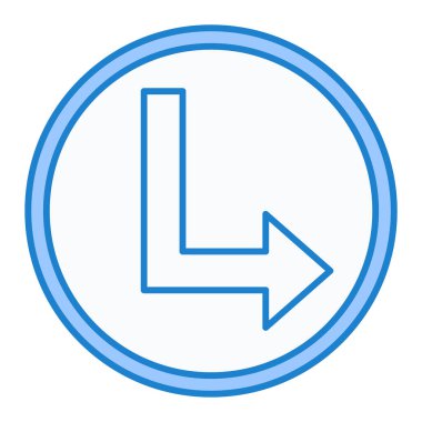 Beyaz arkaplanda mavi ok simgesi