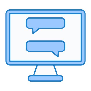 Sohbet mesajı vektör illüstrasyonu