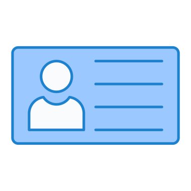 ID kart simgesi vektör illüstrasyonu