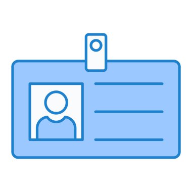 Kimlik kartı simgesi, vektör illüstrasyonu