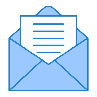 zarf e- posta simgesi vektör illüstrasyonu