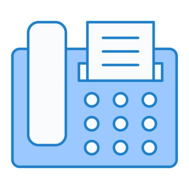 faks. Web simgesi basit illüstrasyon