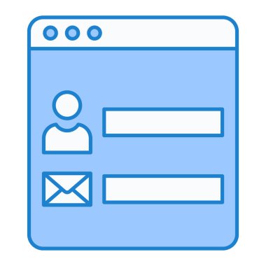 tarayıcı simgesi vektör illüstrasyonu